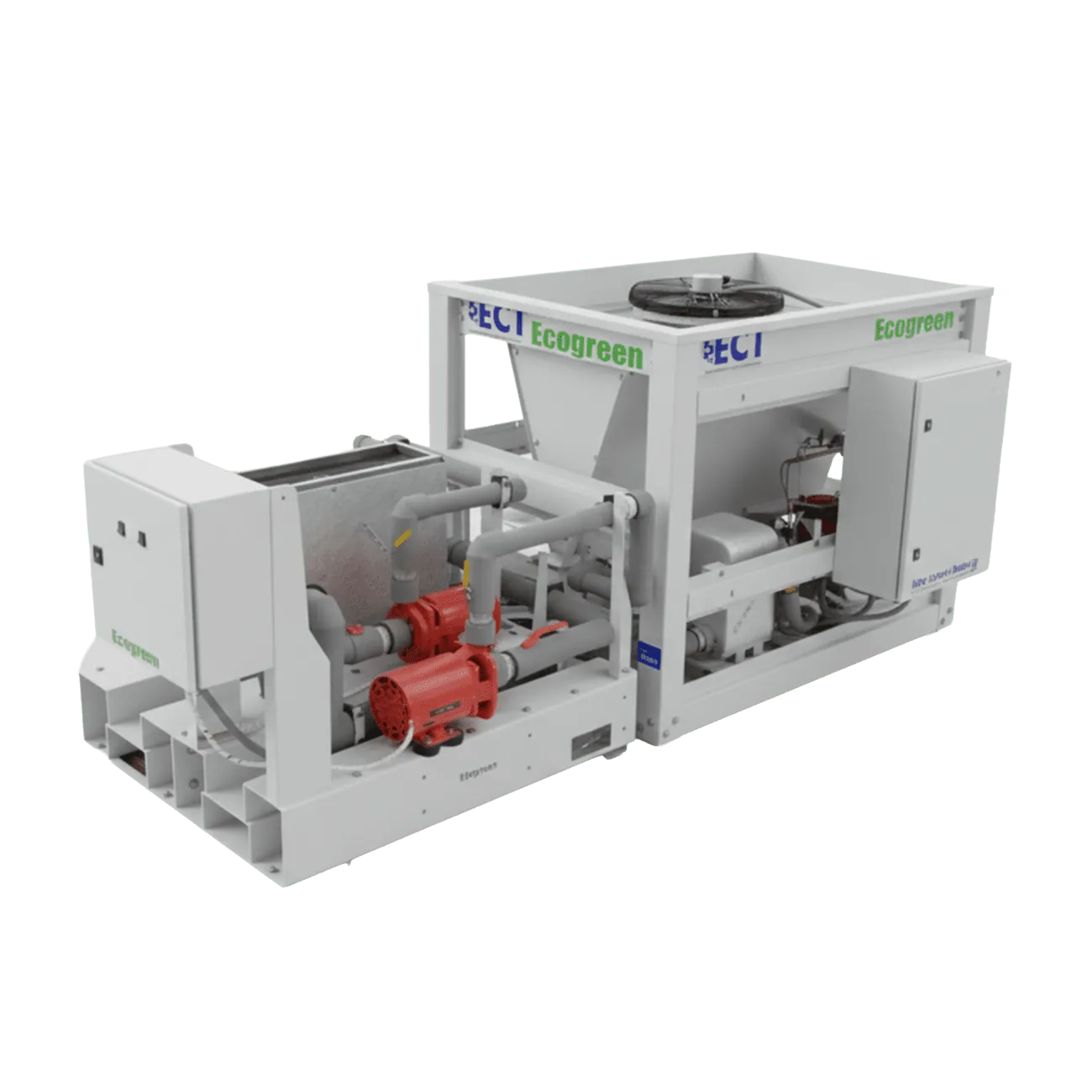 CHILLER ECT SCROLL ESTANDAR MOD. ECTL004A25SB4 CAP. 4 TR 230V 3F R-410 EVAPORADOR CASCO Y TUBO SHELL BOX ENFRIADO POR AIRE SERIE ECO-MX-99243