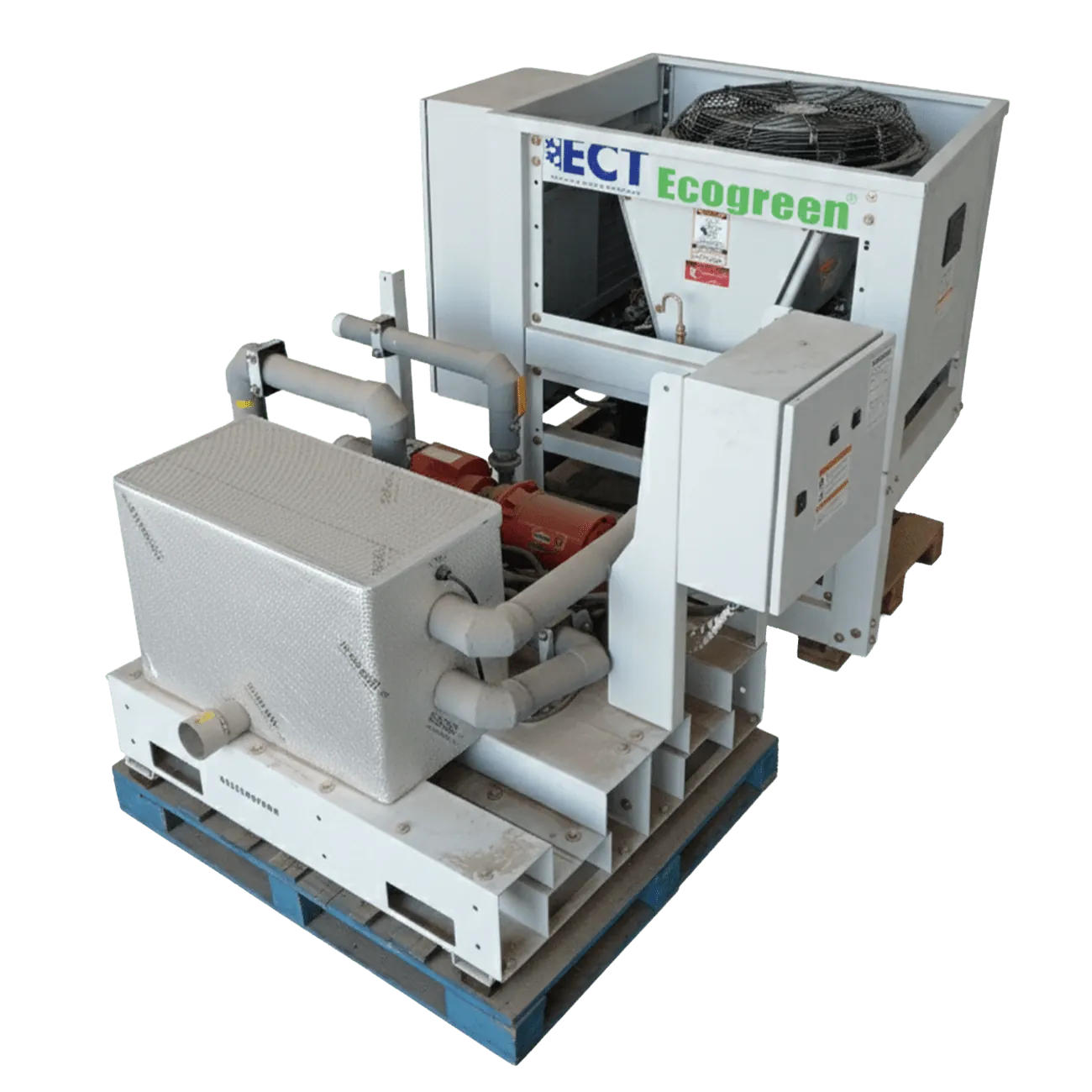 CHILLER ECT SCROLL ESTANDAR MOD. ECTL006A25SB4 CAP. 6 TR 230V 3F R-410 EVAPORADOR CASCO Y TUBO SHELL BOX ENFRIADO POR AIRE SERIE ECO-MX-99245