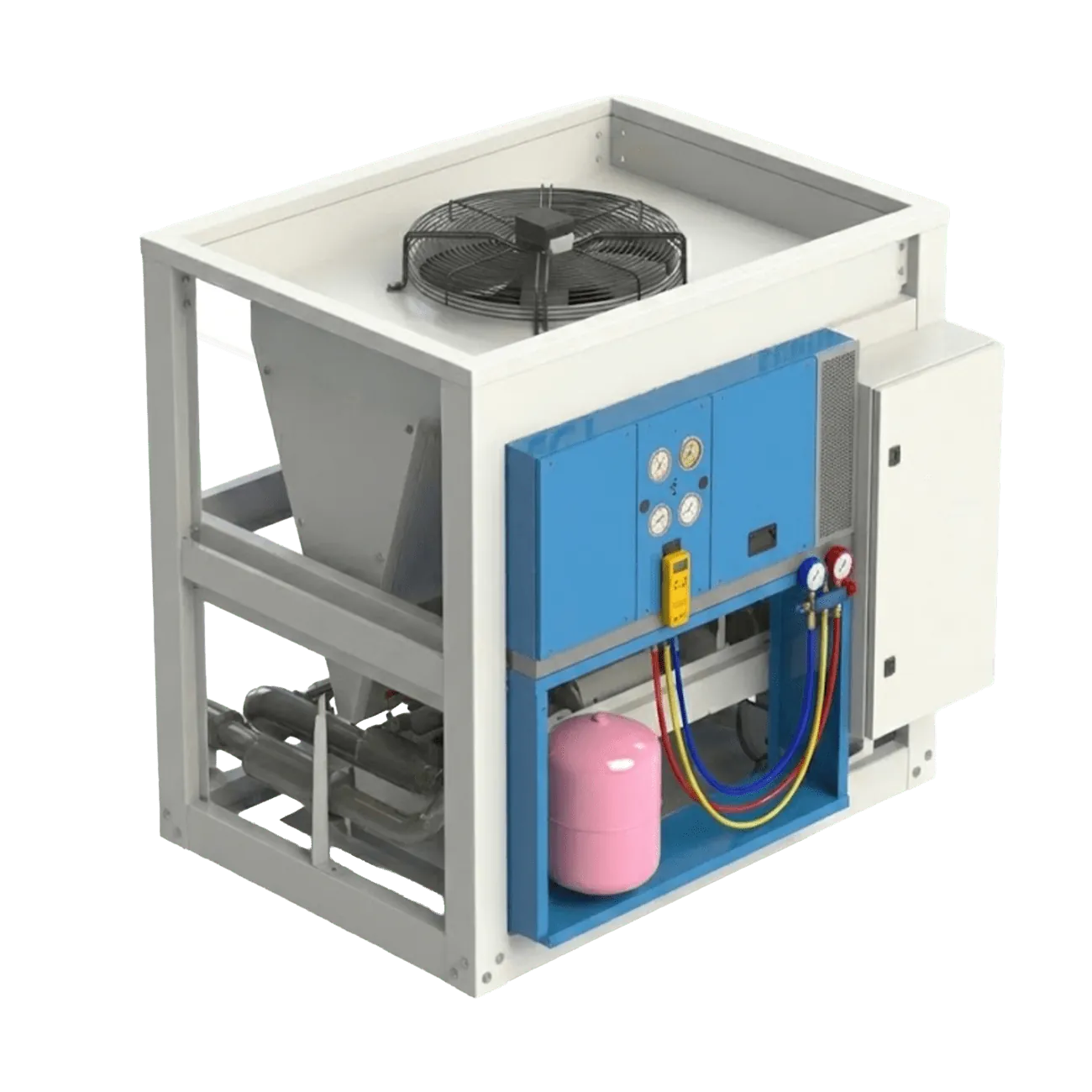 EQUIPO CHILLER DE 20TR 440V EQUIPADO CON COMPRESORES HERMETICOS E INTERCAMBIADOR DE PLACAS